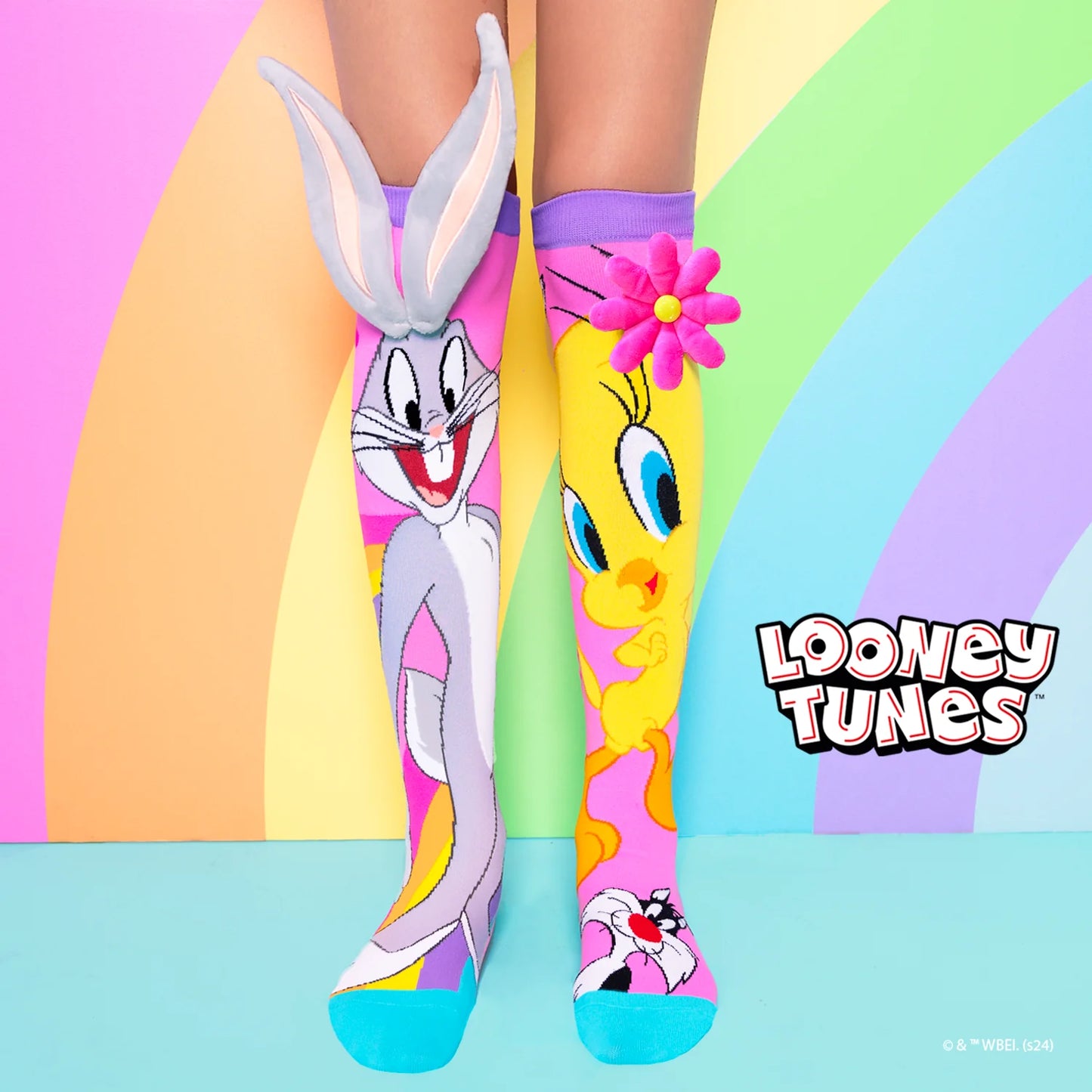Madmia Looney Toons Tweety and Bugs Bunny Sokken