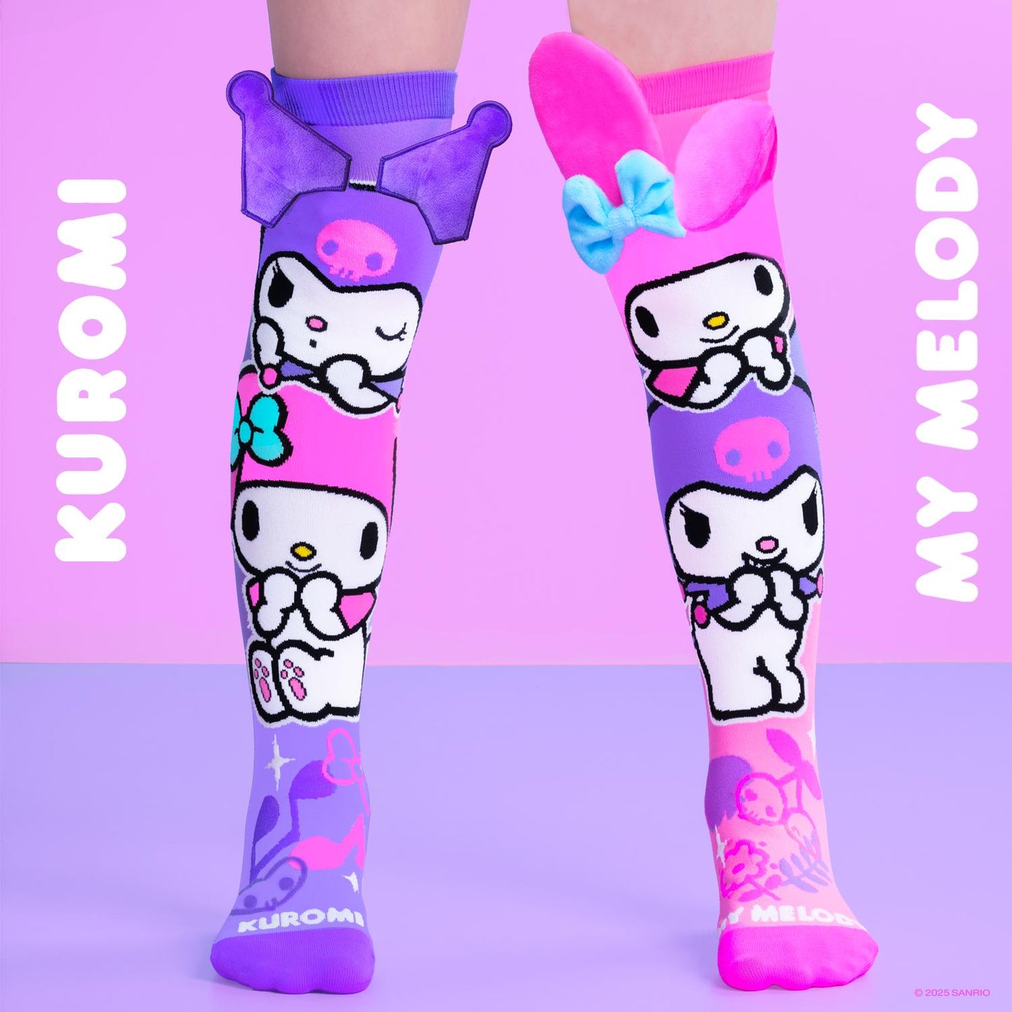 Madmia Kuromi en My Melody Sokken