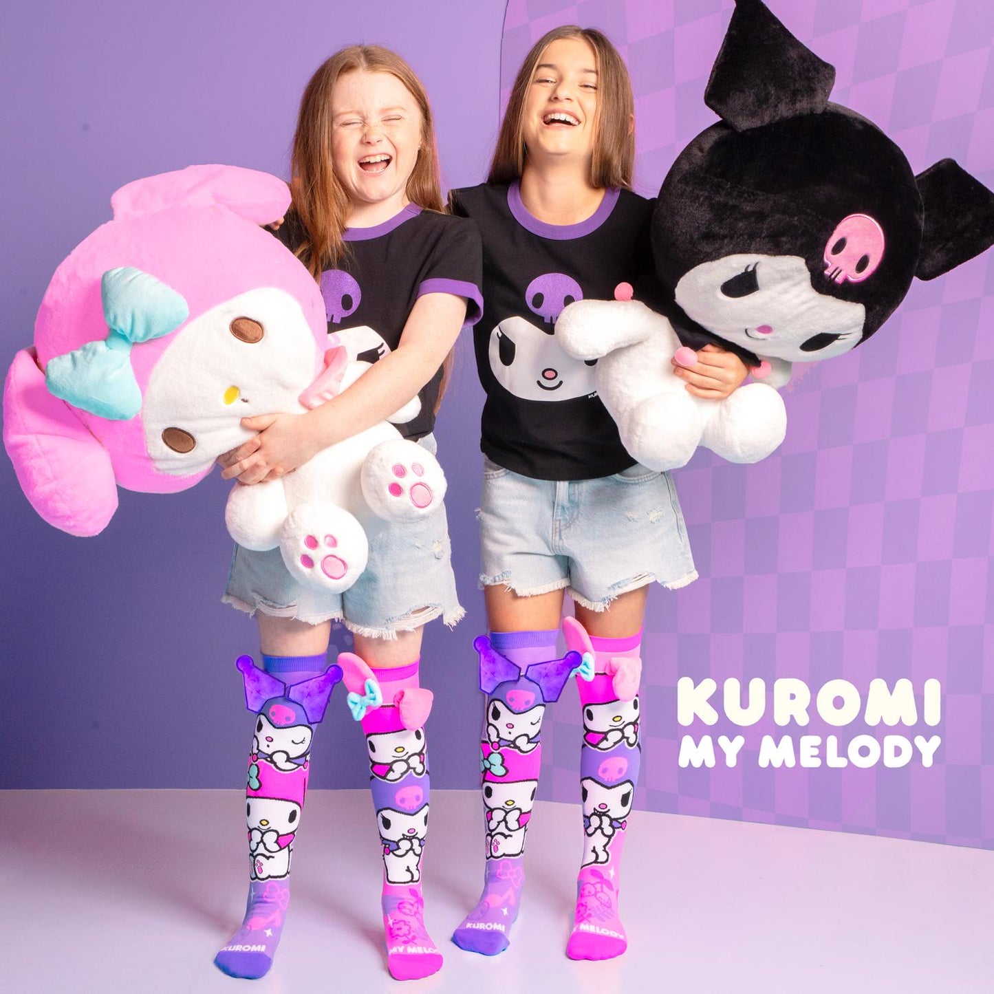 Madmia Kuromi en My Melody Sokken