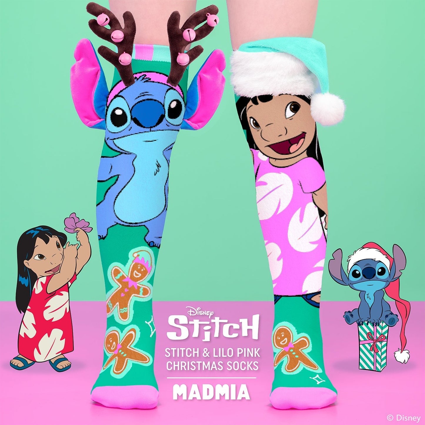 LILO & STITCH'S GINGERBREAD KERST SOKKEN